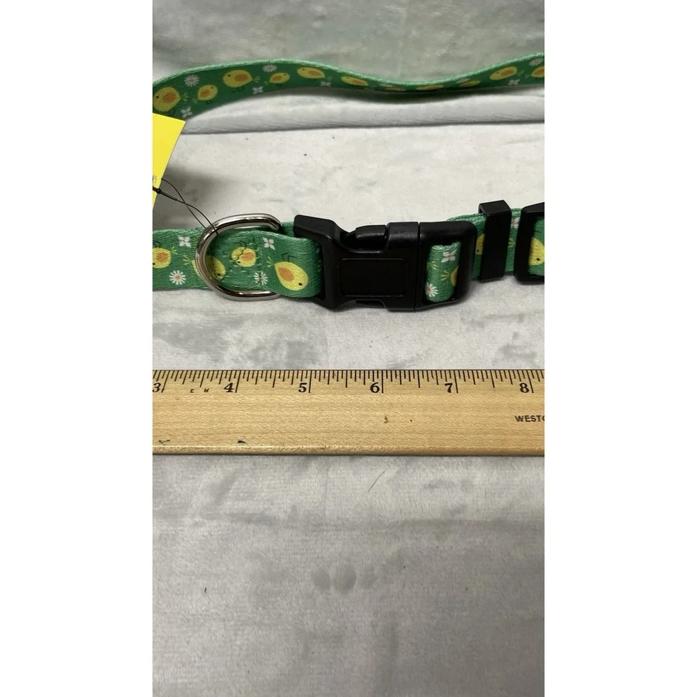 Native‎ Pup Large Dog Collar Green Chick Pattern Adjustable Buckle